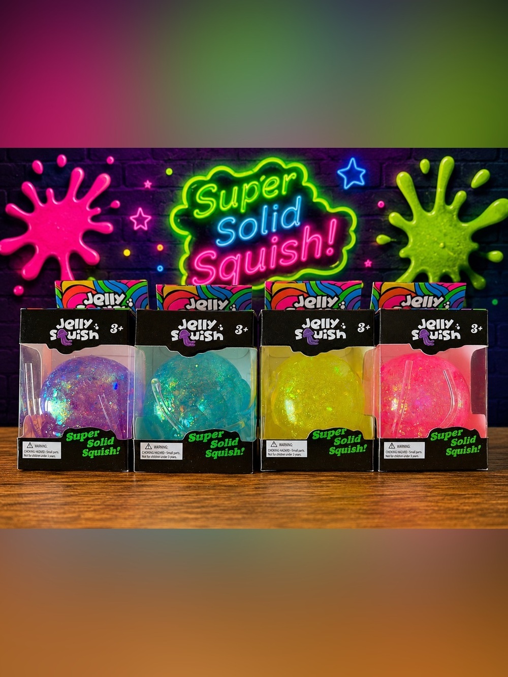 PICK 2 COLOR!!!!! Jelly squishy pink, purple, blue OR yellow